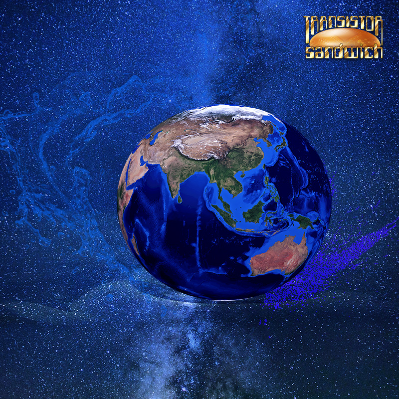 planet impacting giant force field in space